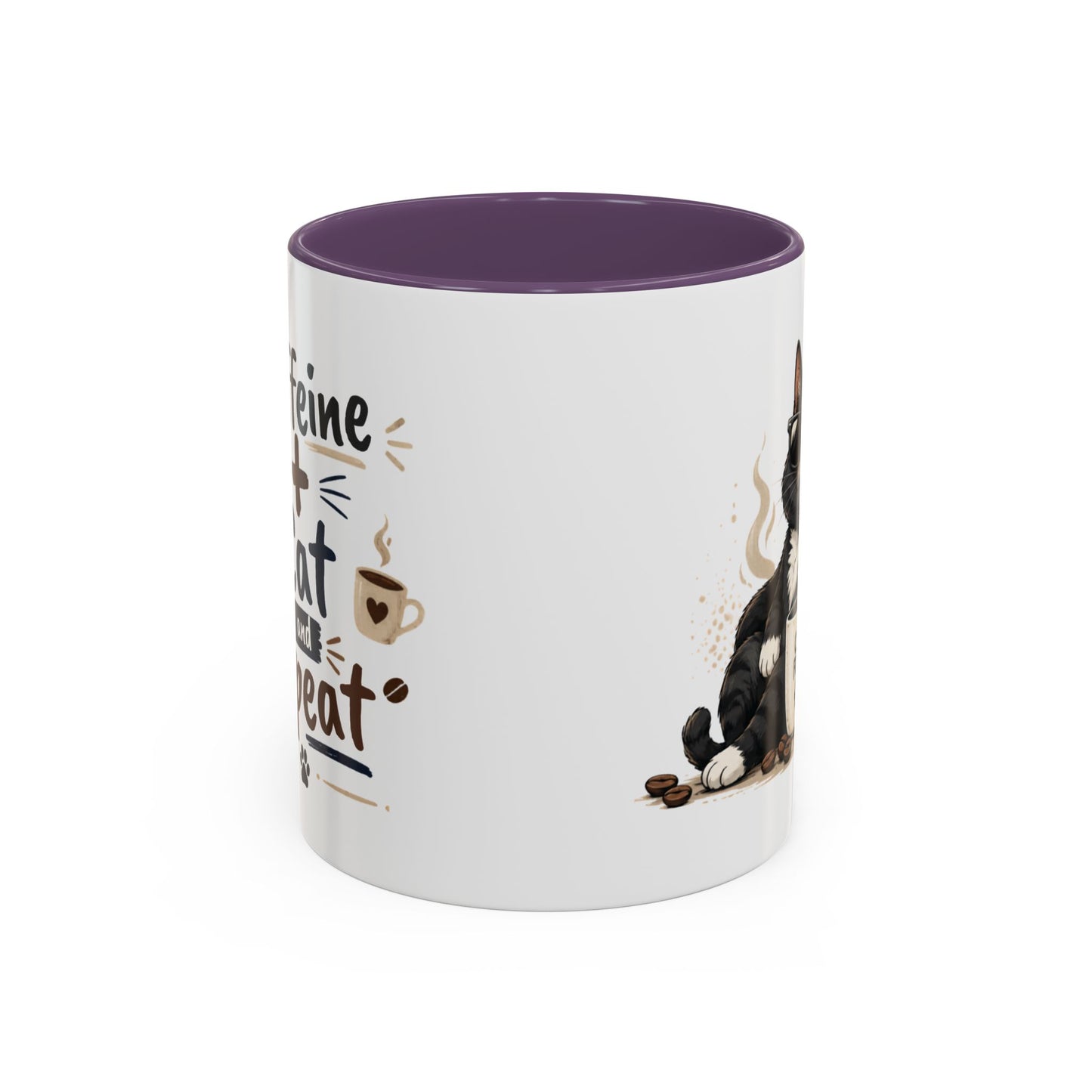 Cat Fuel Coffee Mug — Funny Black Cat Coffee Cup (11/15oz)