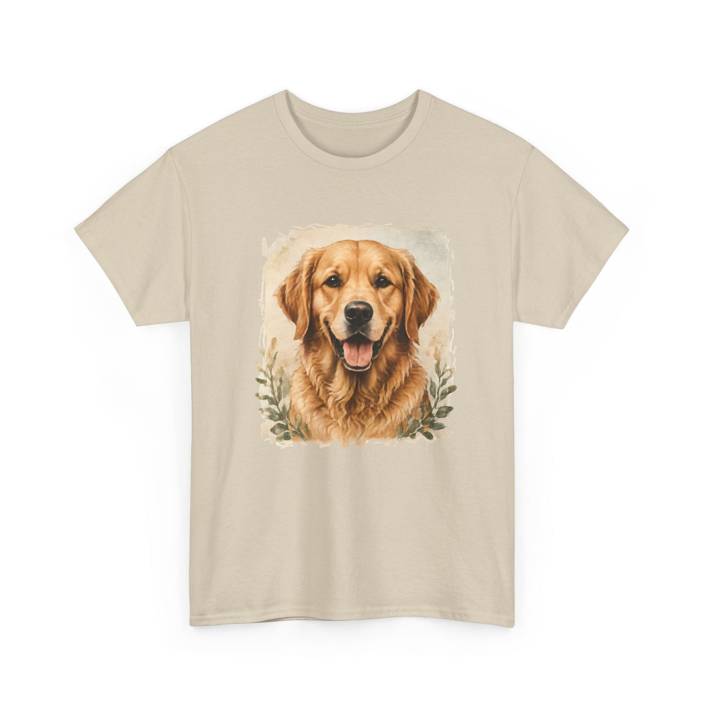 Golden Retriever Portrait Tee — Vintage Dog Lover Shirt