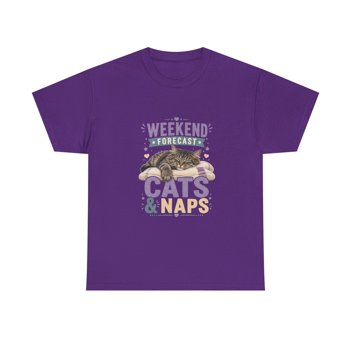 Cats & Naps Weekend Tee — Funny Cat Lovers Shirt