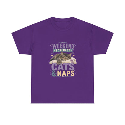 Cats & Naps Weekend Tee — Funny Cat Lovers Shirt