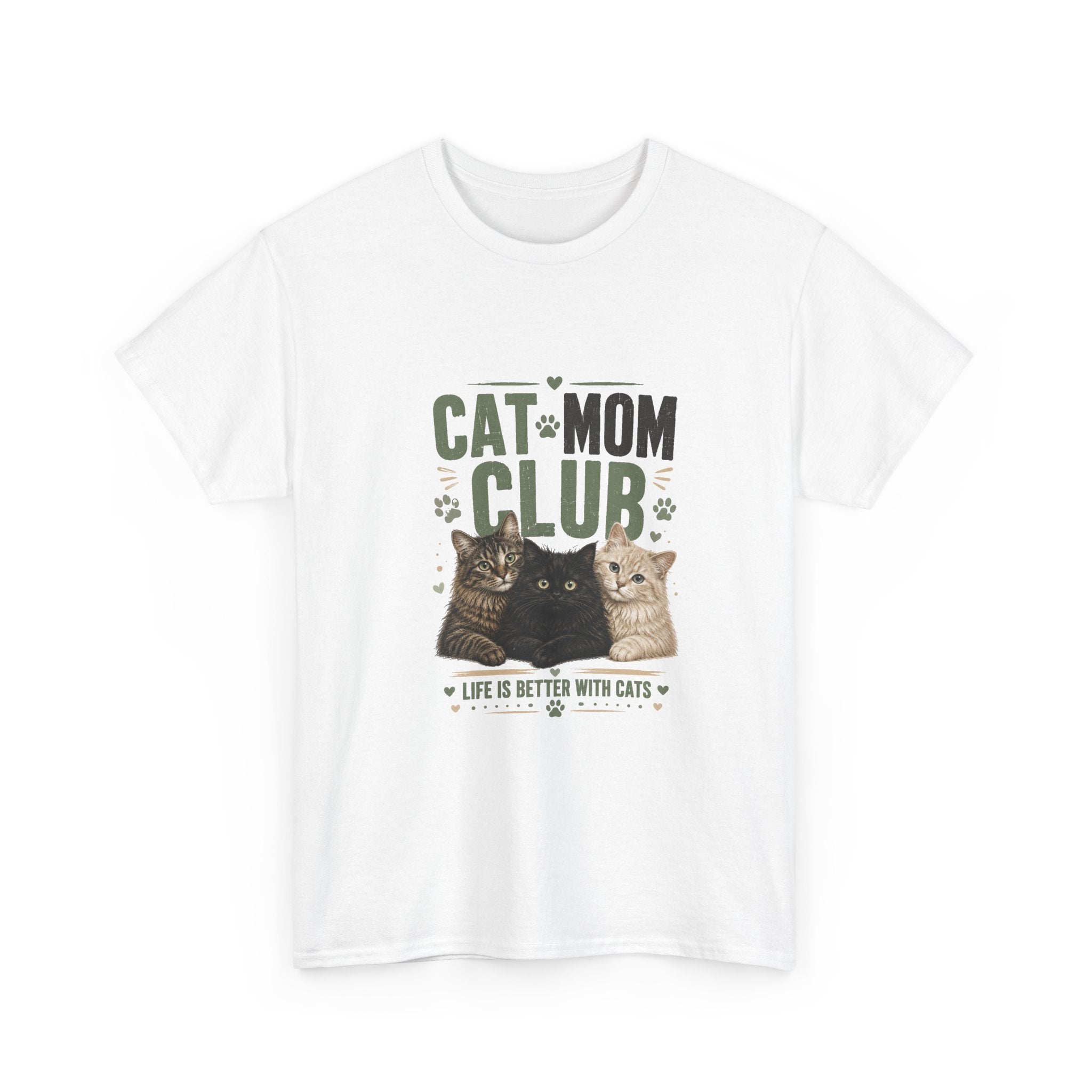 Cat Mom Club T-Shirt — Life Is Better With Cats Graphic Tee