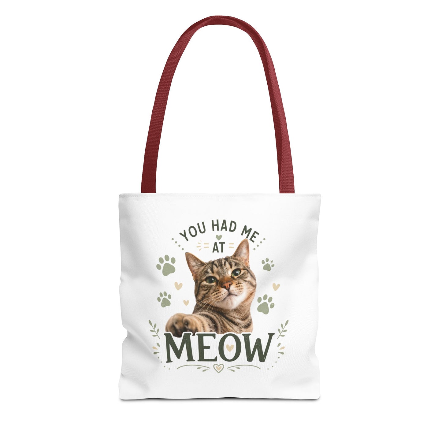 Cat Tote Bag - "You Had Me at Meow" Cute Cat Shopper Bag