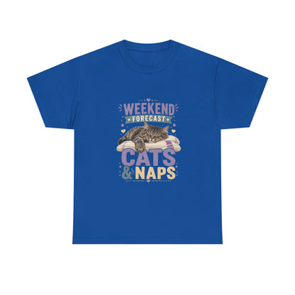 Cats & Naps Weekend Tee — Funny Cat Lovers Shirt
