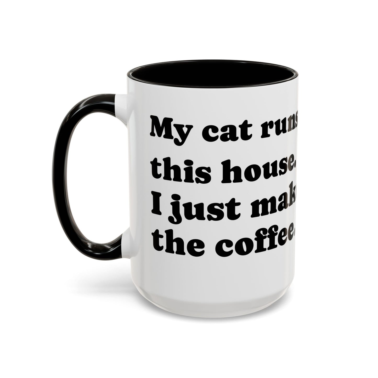Cat Lover Coffee Mug (11oz/15oz) — Black Tuxedo Cat Heart Photo Design