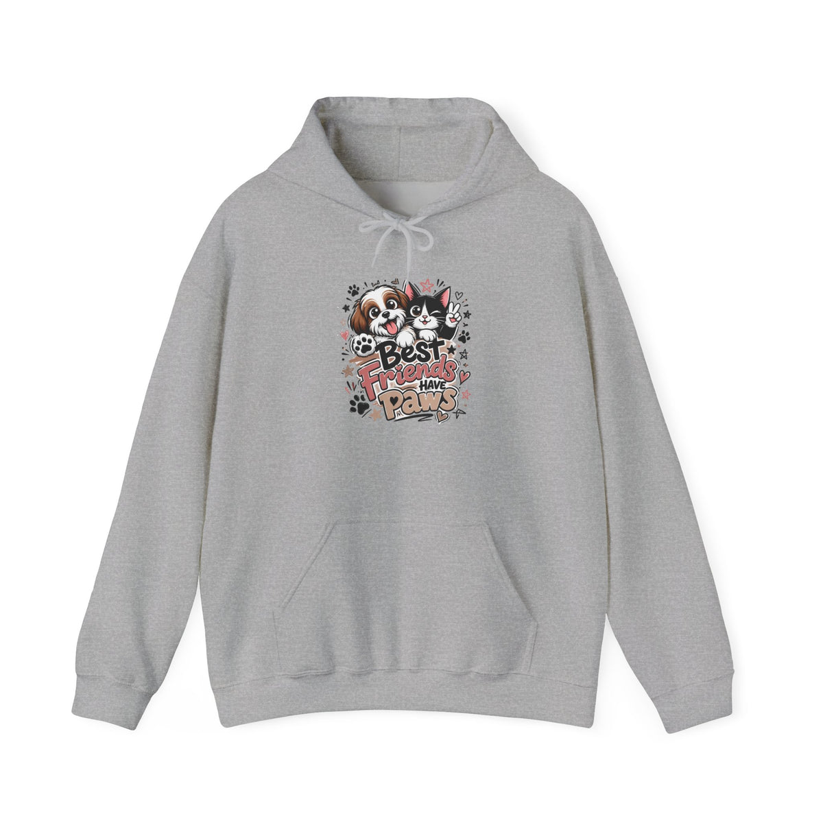 Dog Lover Hoodie - "Best Friends, Furever Pals" Cute Paw Print Design