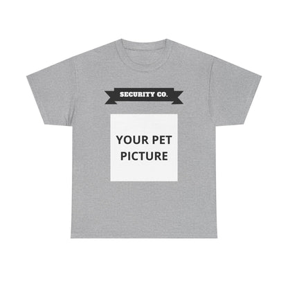 Security Co. Custom Pet Picture Tee — Personalized Pet Photo T-Shirt