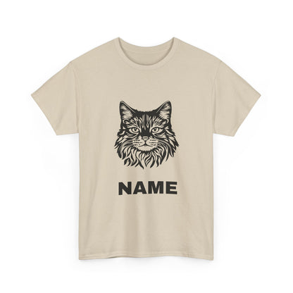 Cat Face Tee — Customizable Name Graphic Shirt