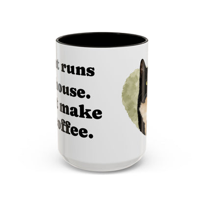 Cat Lover Coffee Mug (11oz/15oz) — Black Tuxedo Cat Heart Photo Design