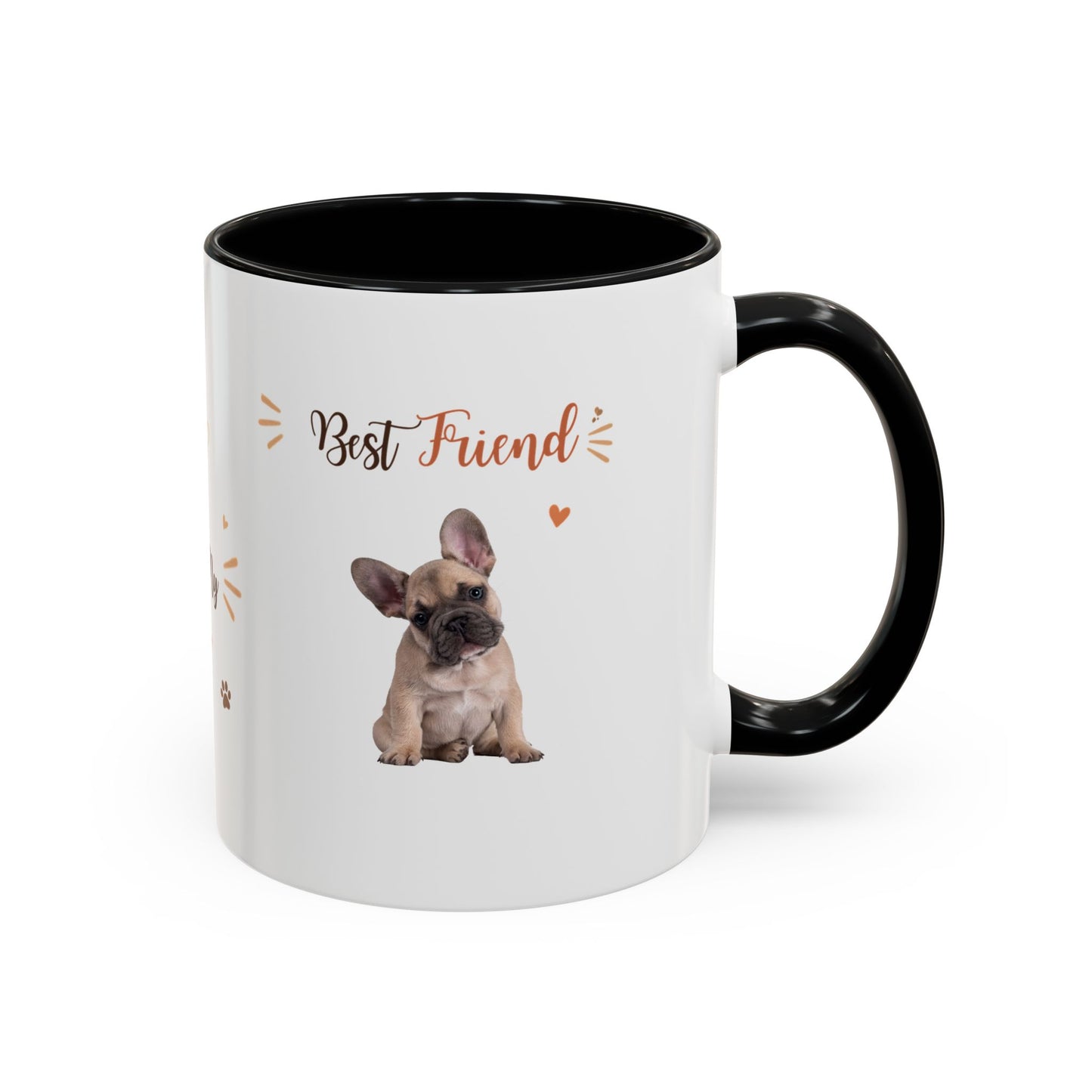 French Bulldog Coffee Mug – "Best Friend and My Love" Accent Ceramic Mug (11/15oz)