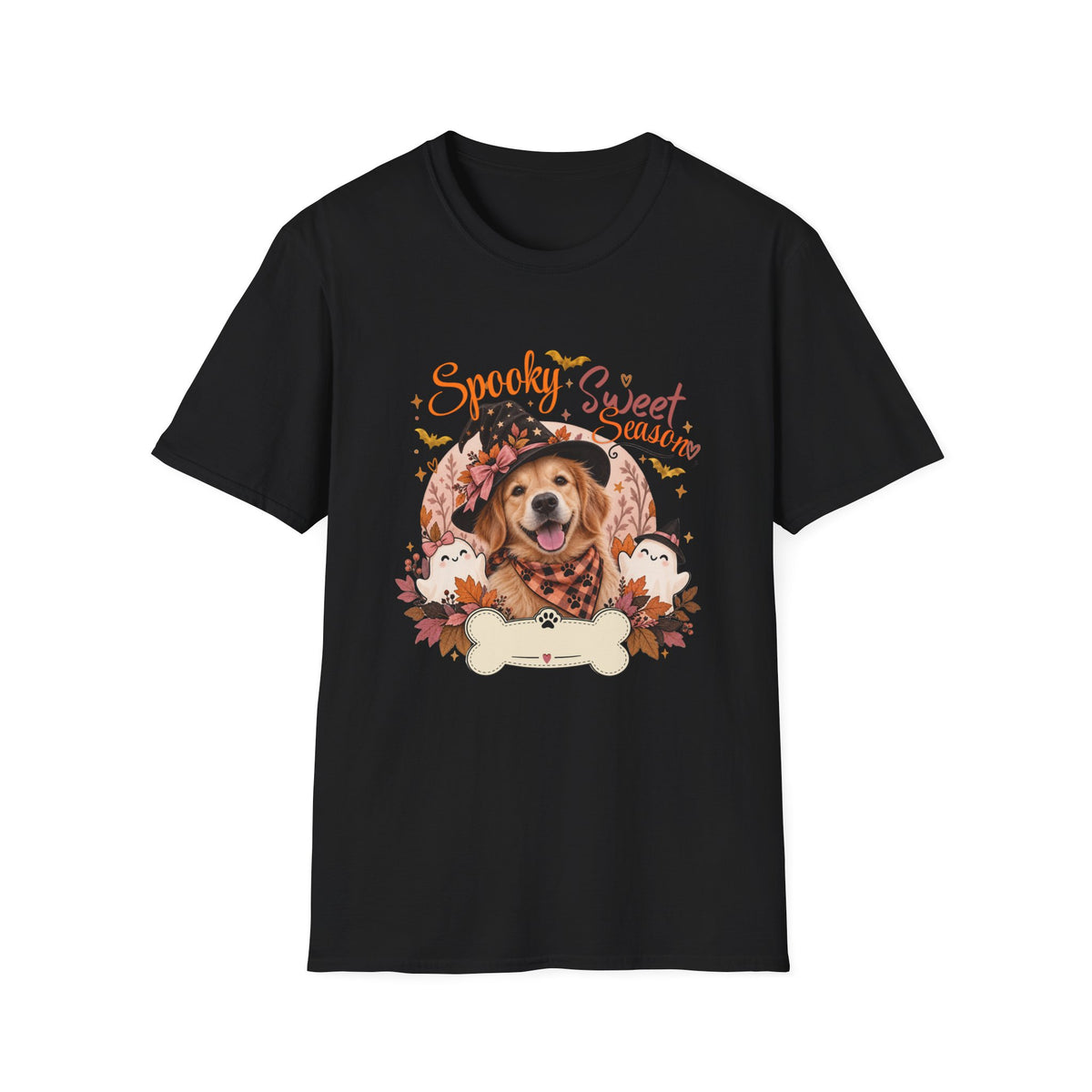 Personalized Golden Retriever Halloween T-Shirt – Custom Pet Name Tee
