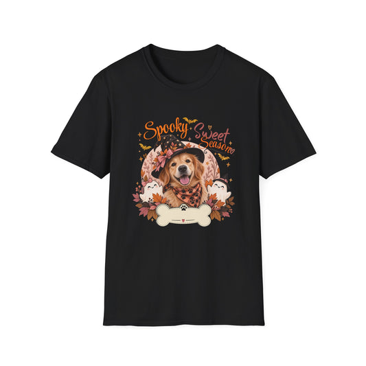 Personalized Golden Retriever Halloween T-Shirt – Custom Pet Name Tee