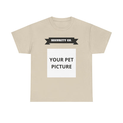 Security Co. Custom Pet Picture Tee — Personalized Pet Photo T-Shirt