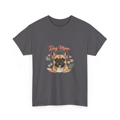 Dog Mom Club T-Shirt — Cute French Bulldog Floral Tee for Dog Lovers