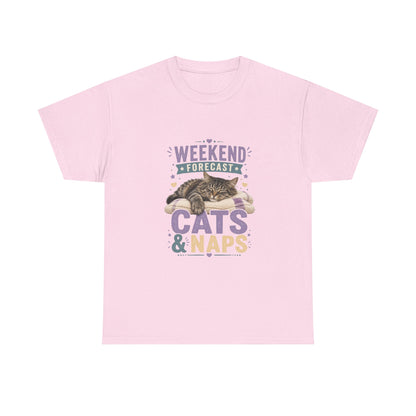 Cats & Naps Weekend Tee — Funny Cat Lovers Shirt
