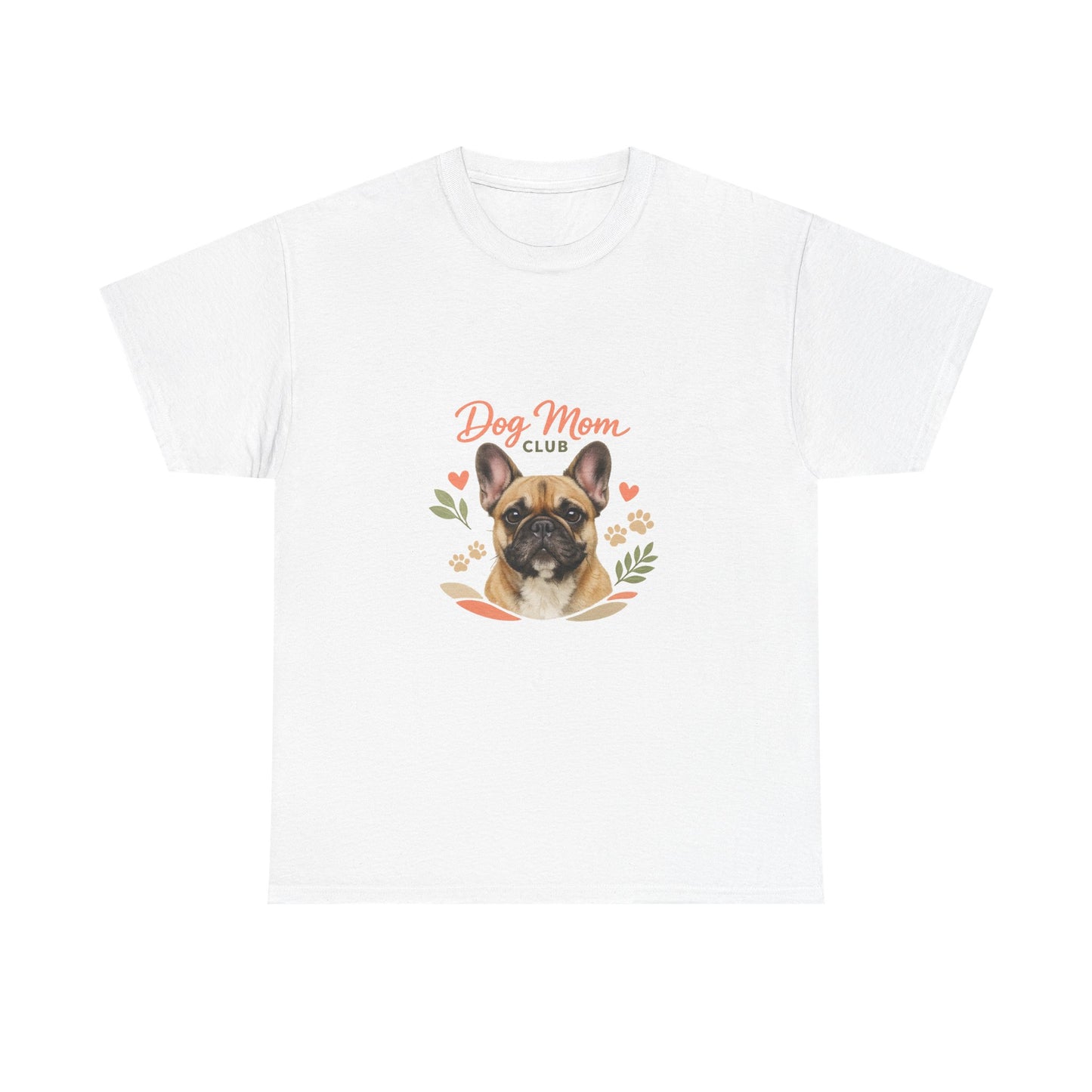 Dog Mom Club T-Shirt — Cute French Bulldog Floral Tee for Dog Lovers