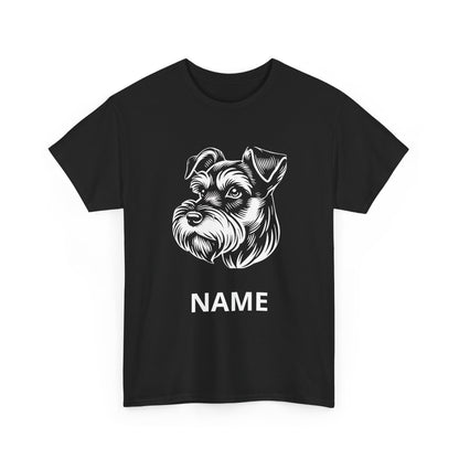 Personalized Schnauzer T‑Shirt — Custom Dog Name Tee