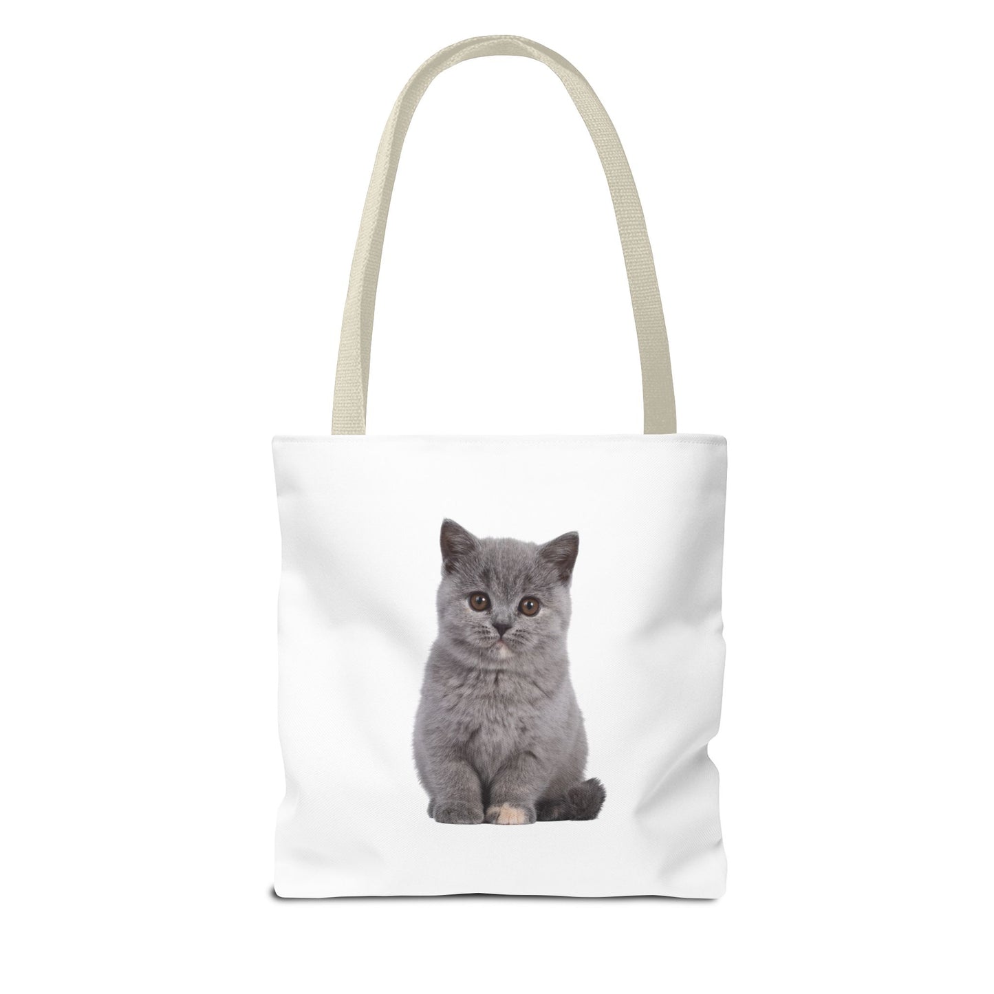 Personalized Cat Paw Tote Bag — Custom Name Cute Kitten Print