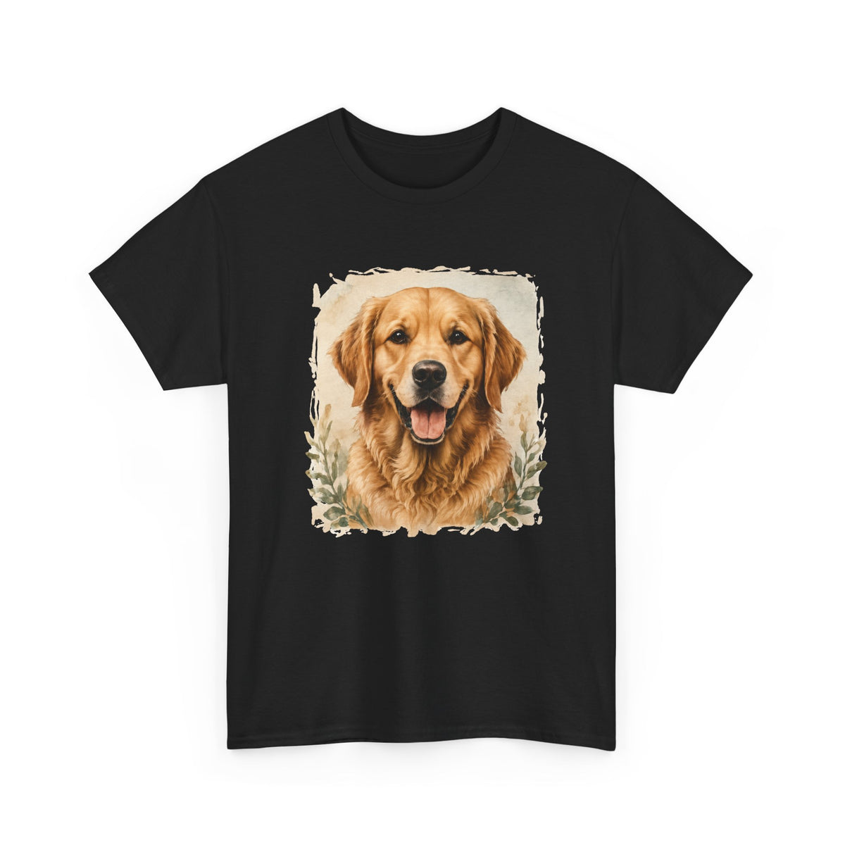 Golden Retriever Portrait Tee — Vintage Dog Lover Shirt