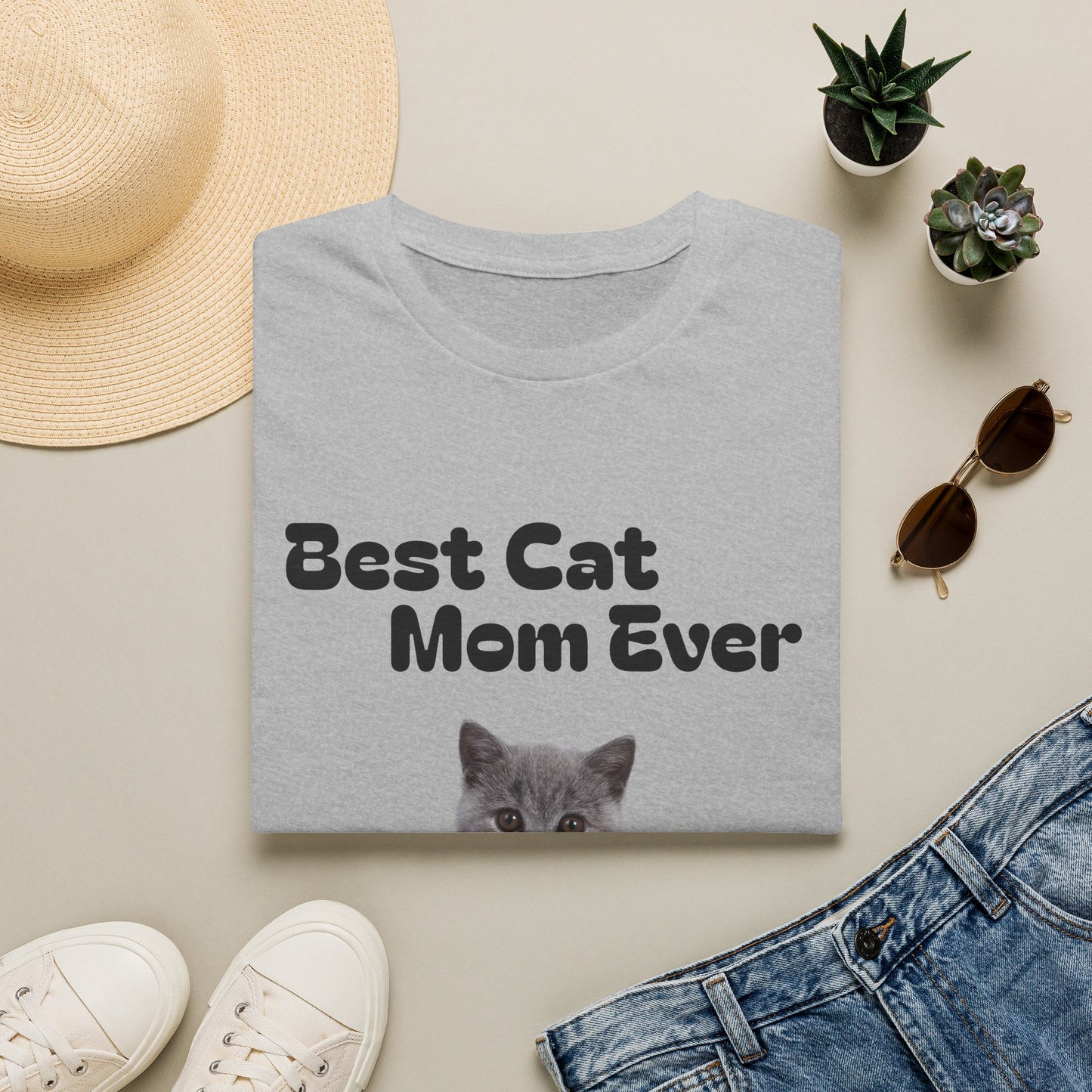Best Cat Mom Ever T-Shirt — Cute Cat Lover Tee, Mother's Day Gift