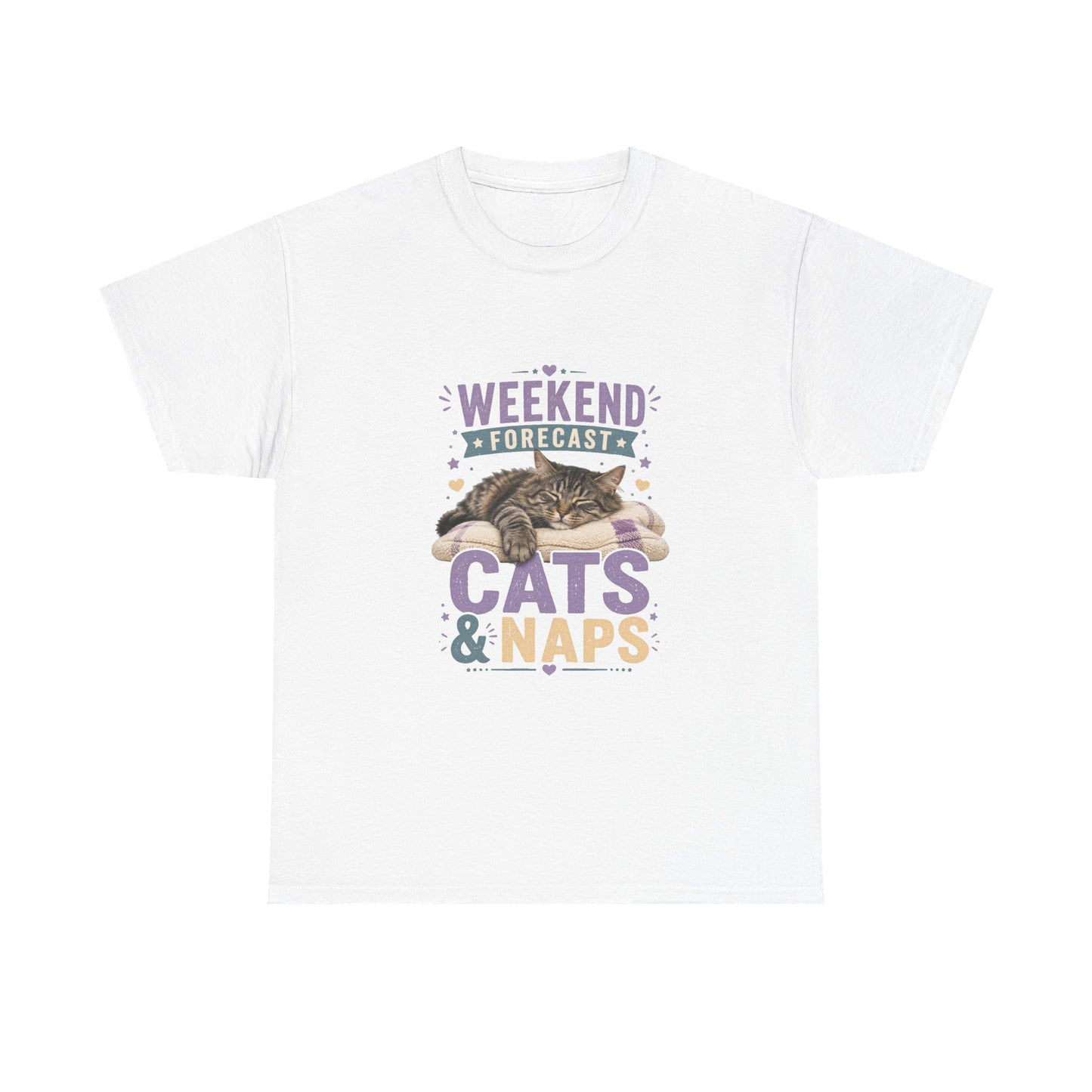 Cats & Naps Weekend Tee — Funny Cat Lovers Shirt