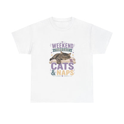 Cats & Naps Weekend Tee — Funny Cat Lovers Shirt