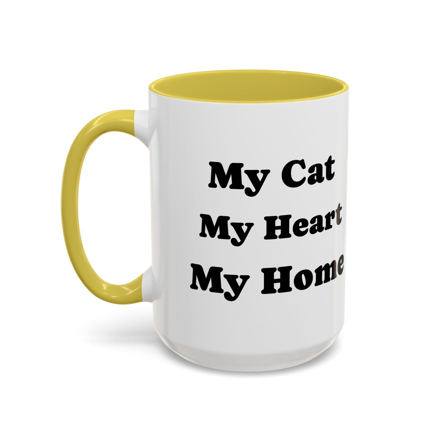 Cat Heart Home Mug — Tuxedo Cat Portrait Coffee Cup (11oz, 15oz)