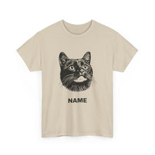Cat Portrait Tee — Personalized "Name" Graphic T-Shirt