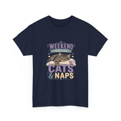 Cats & Naps Weekend Tee — Funny Cat Lovers Shirt