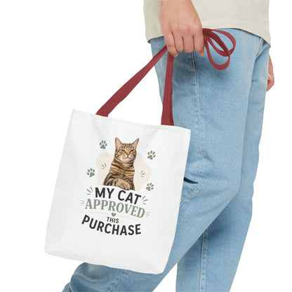 Cat-Approved Tote Bag – "My Cat Approved This Purchase" Cute Cat Shopper Tote