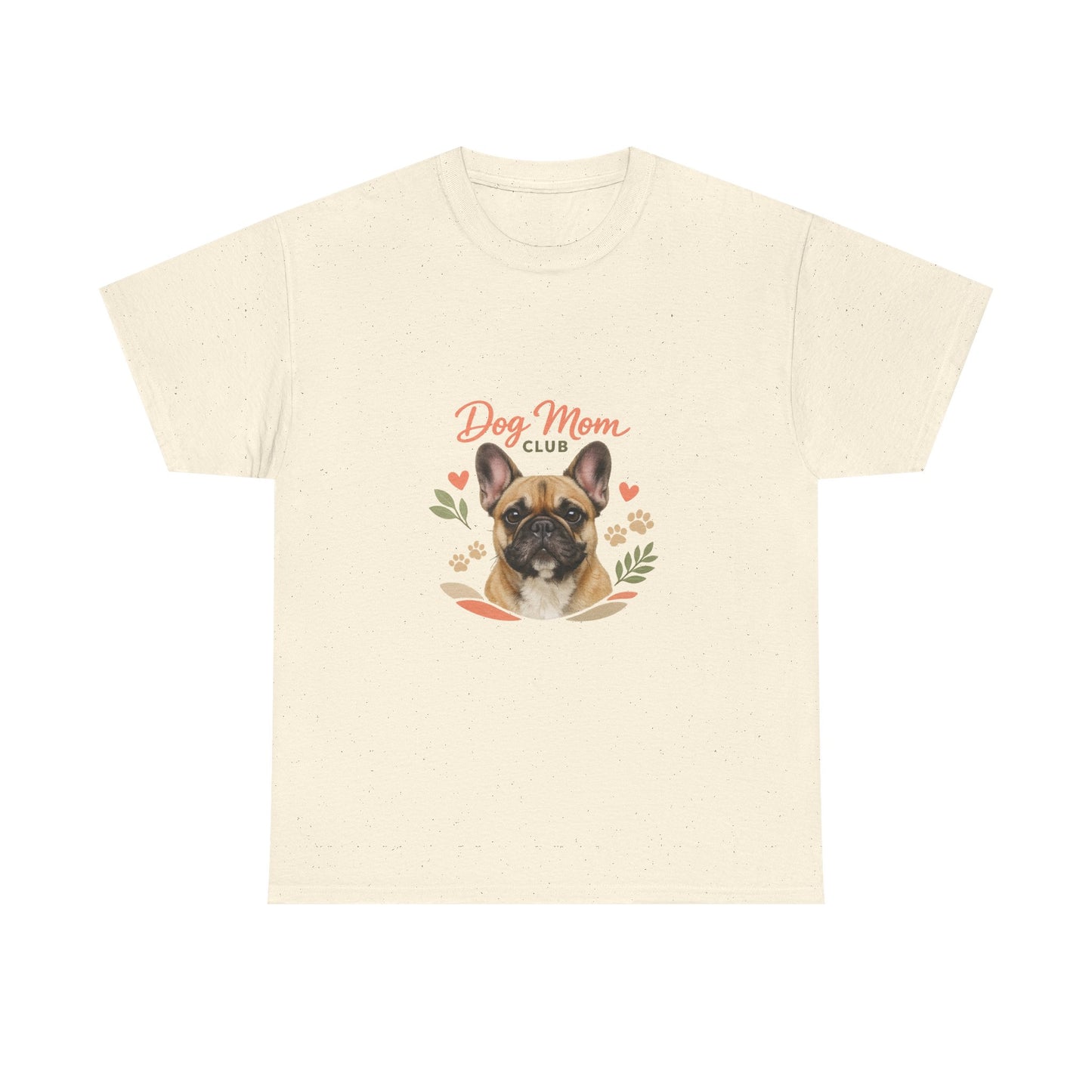 Dog Mom Club T-Shirt — Cute French Bulldog Floral Tee for Dog Lovers