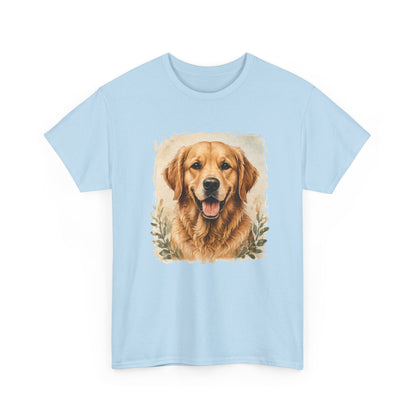 Golden Retriever Portrait Tee — Vintage Dog Lover Shirt