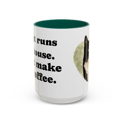 Cat Lover Coffee Mug (11oz/15oz) — Black Tuxedo Cat Heart Photo Design