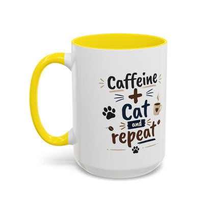 Cat Fuel Coffee Mug — Cute Black Cat Holding ‘Cat Fuel’ Cup, Funny Cat Lover Gift