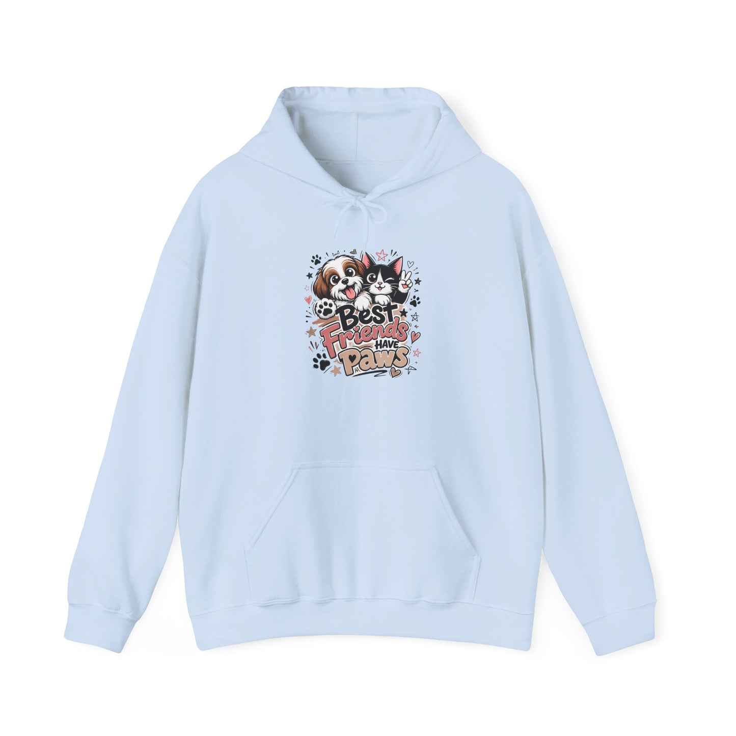 Dog Lover Hoodie - "Best Friends, Furever Pals" Cute Paw Print Design