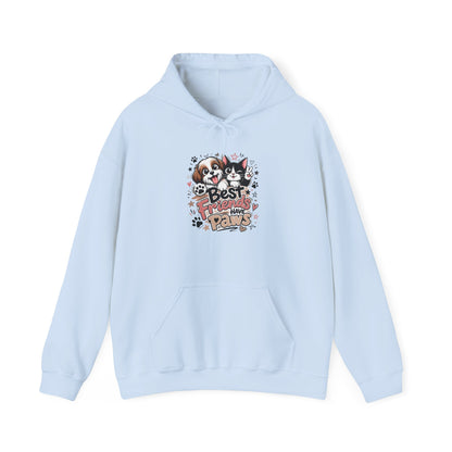 Dog Lover Hoodie - "Best Friends, Furever Pals" Cute Paw Print Design
