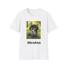 Photo Pet T-Shirt — Personalized "Nicolas" Dog Portrait Tee