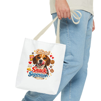 Tote Bag — "Official Snack Supervisor" Cute Dog Snack Lover Tote