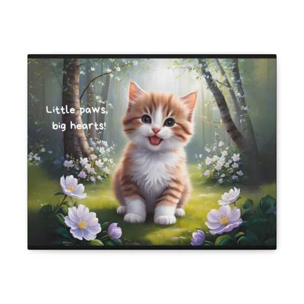 Canvas Print - Little Paws, Big Hearts Baby Cat in Forest - Image 9