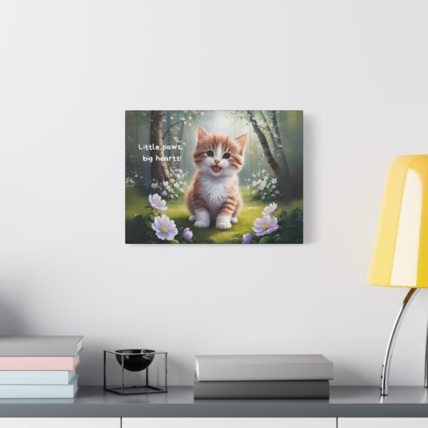Canvas Print - Little Paws, Big Hearts Baby Cat in Forest - Image 15