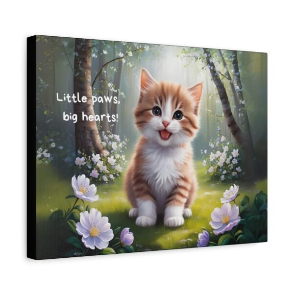 Canvas Print - Little Paws, Big Hearts Baby Cat in Forest - Image 14