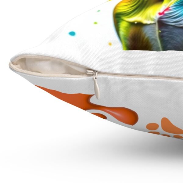 Colorful Dog Art Pillow - My Furry Friend Completes My Home - Image 3