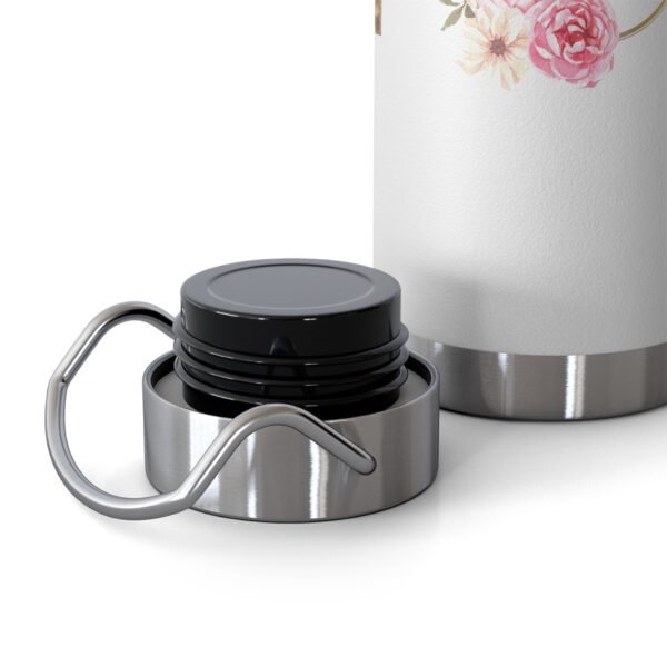 Floral Cat - Copper Vacuum Insulated Bottle, 22oz - Image 5