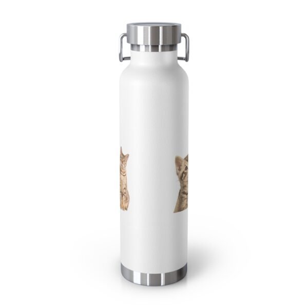 Floral Cat - Copper Vacuum Insulated Bottle, 22oz - Image 4