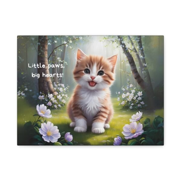 Canvas Print - Little Paws, Big Hearts Baby Cat in Forest - Image 13