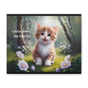 Canvas Print - Little Paws, Big Hearts Baby Cat in Forest