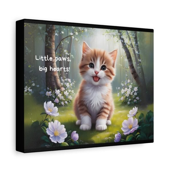 Canvas Print - Little Paws, Big Hearts Baby Cat in Forest - Image 2