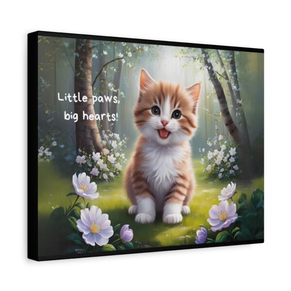 Canvas Print - Little Paws, Big Hearts Baby Cat in Forest - Image 10