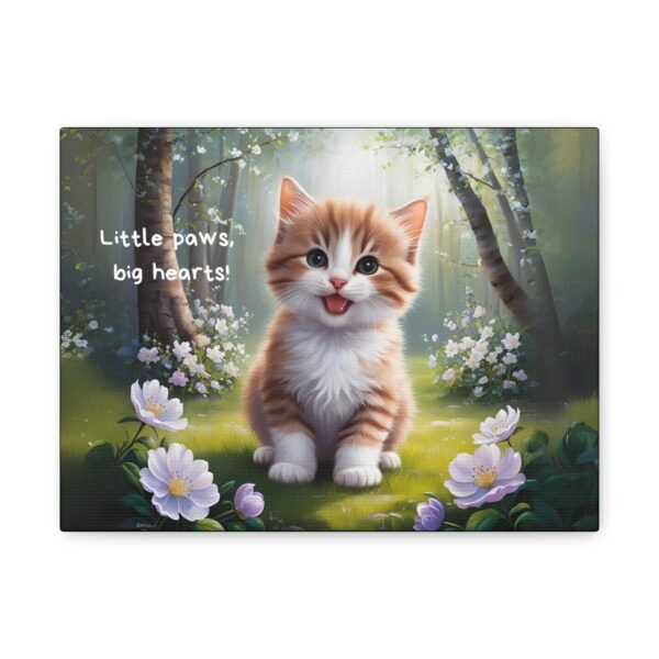 Canvas Print - Little Paws, Big Hearts Baby Cat in Forest - Image 5