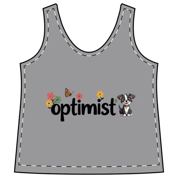 Optimistic Women's Sporty Racerback Tank, Fitness Top, Casual Wear, Summer Apparel, Inspirational Gift, Dog Lover Shirt - Image 5