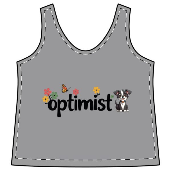 Optimistic Women's Sporty Racerback Tank, Fitness Top, Casual Wear, Summer Apparel, Inspirational Gift, Dog Lover Shirt - Image 6